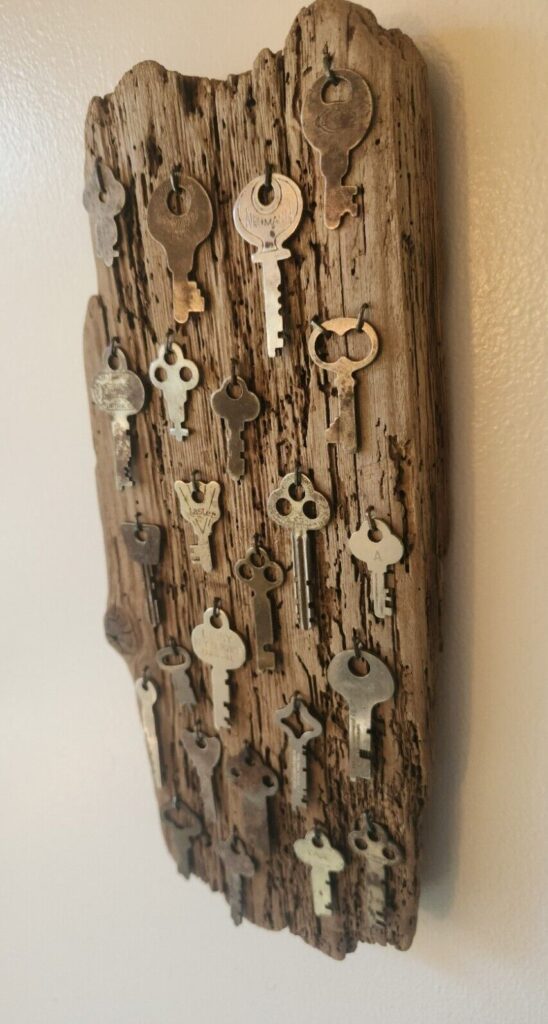 Vintage Antique Key  Rustic Art Wall Hanging Skelton Flat Keys 