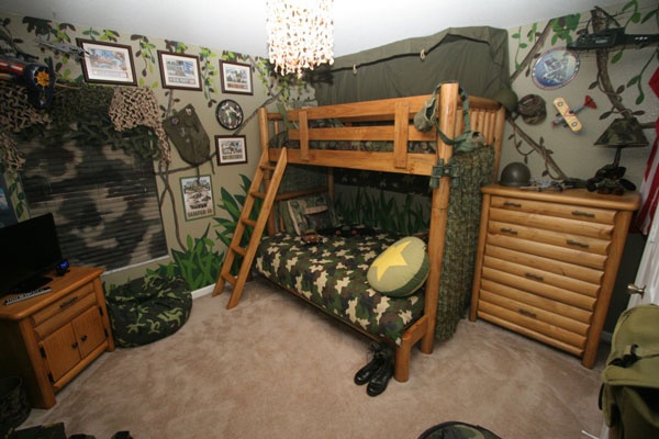 Vintage Military Themed Bedroom