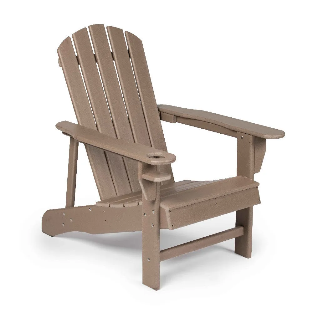 Titan Great Outdoors Everwood Hilltop Driftwood Curve Back Poly Adirondack Chair