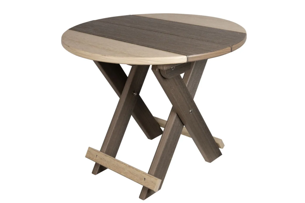 Amish Crafted - Round Folding End Table - Poly Outdoor Furniture