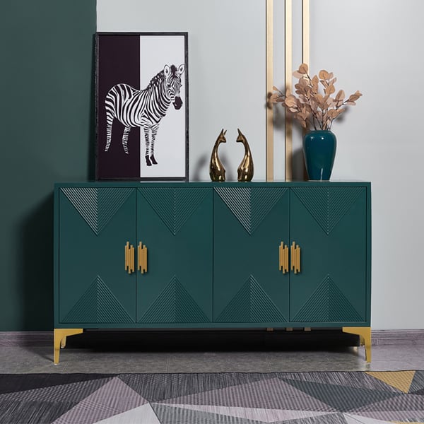 The Elegance of Green and Gold Dresser